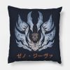 Monster Hunter World Xenojiiva Kanji Icon Throw Pillow Official Monster Hunter Merch