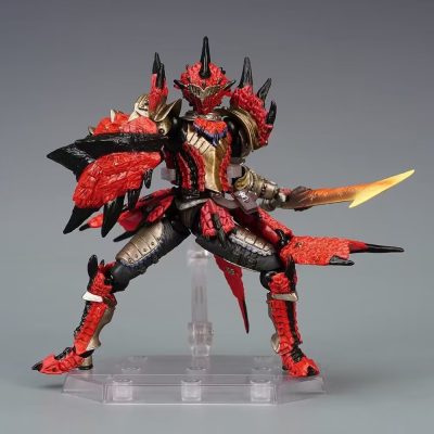 Anime Monster Hunter Male Fire Dragon Mhp Male Hunter PVC Action Figure Collectible Model Doll Toy 1 - Monster Hunter Merchandise