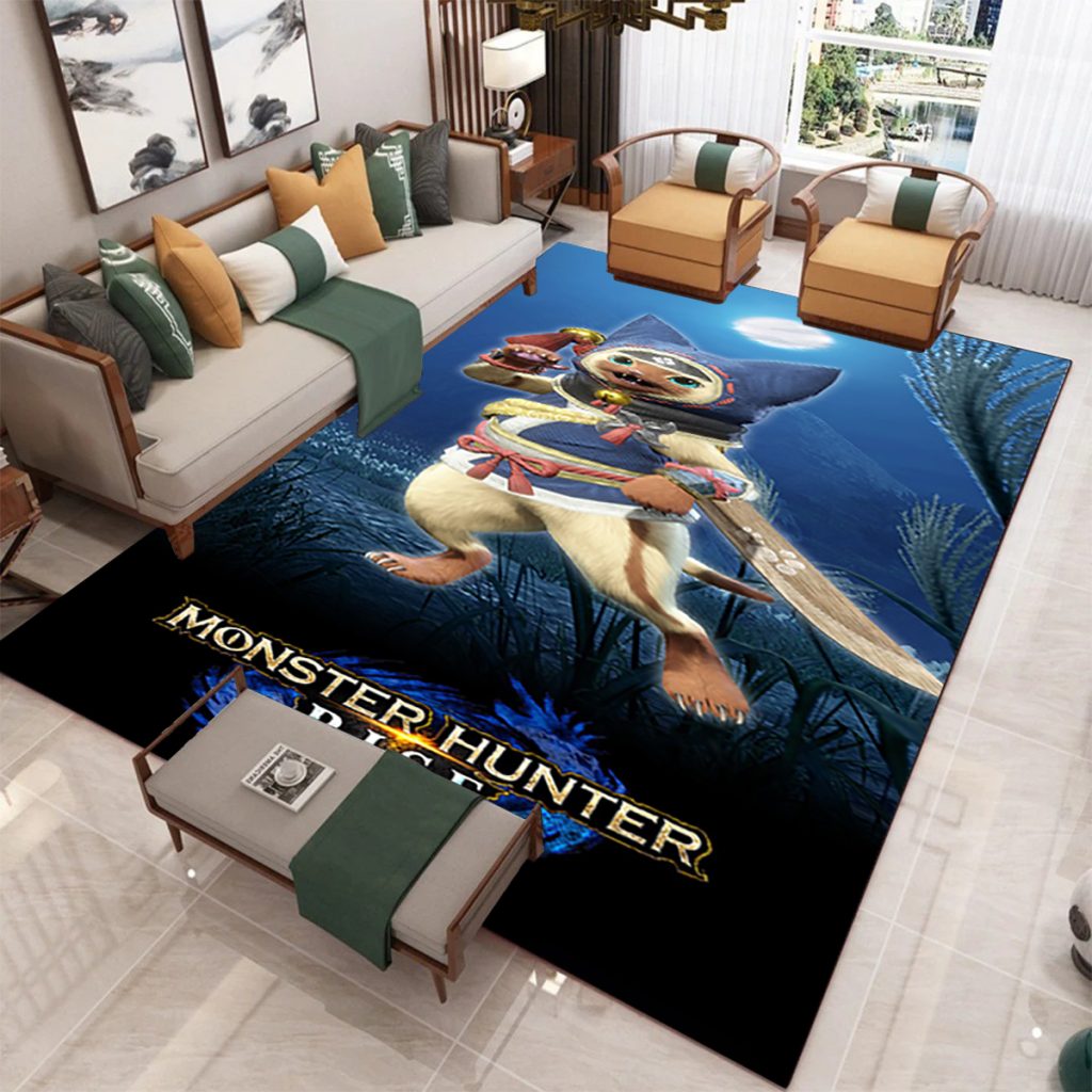 Monster Hunter Game Carpet Rug Play Mats Living Room Bedroom Carpets Child Play Lounge Doormat Fans 14 - Monster Hunter Merchandise