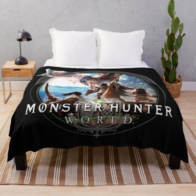 Monster Hunter World Throw Blanket Official Monster Hunter Merch
