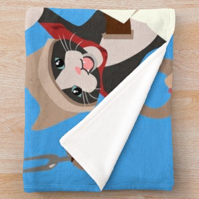 Meowscular Chef And His Crew Throw Blanket Official Monster Hunter Merch