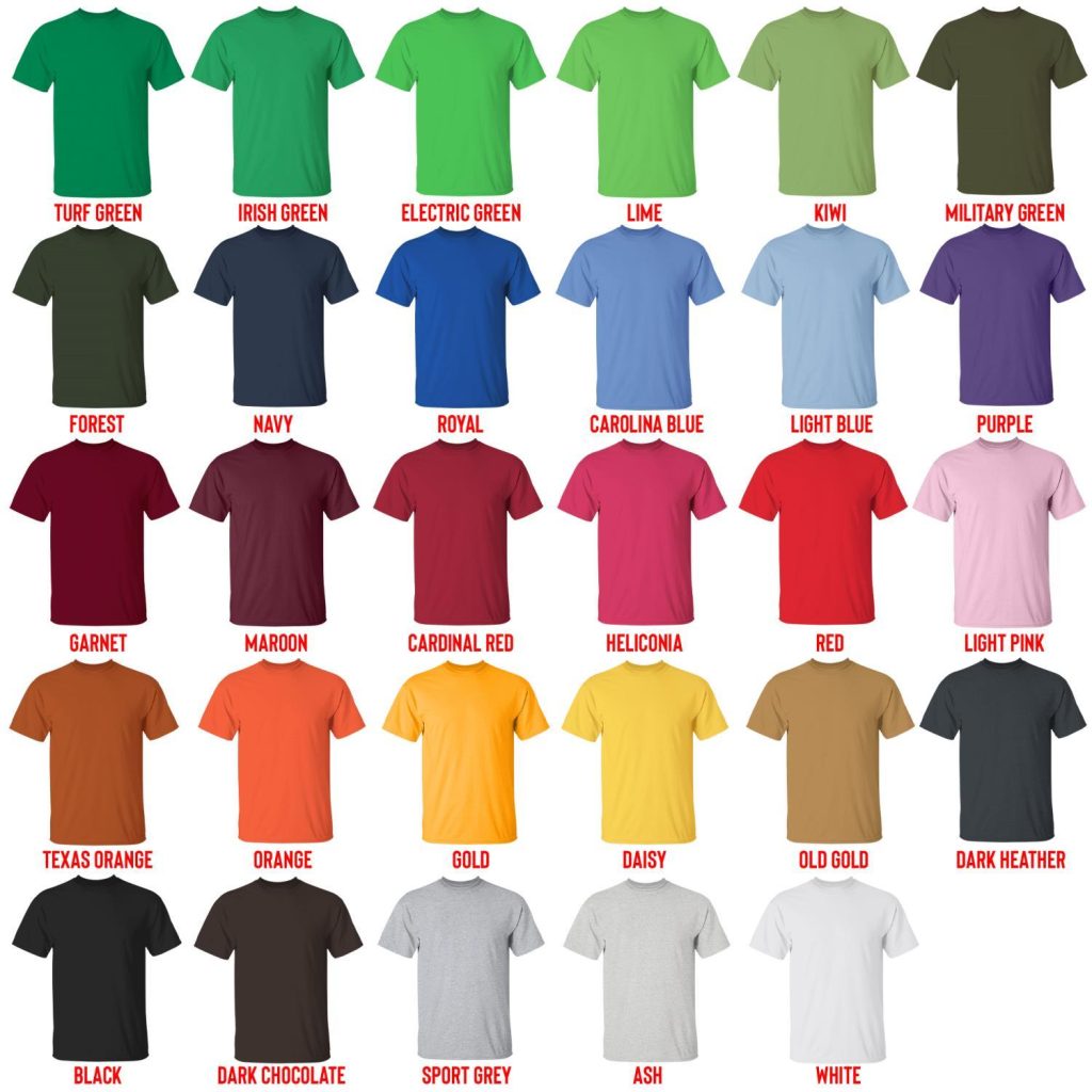 t shirt color chart - Monster Hunter Merchandise
